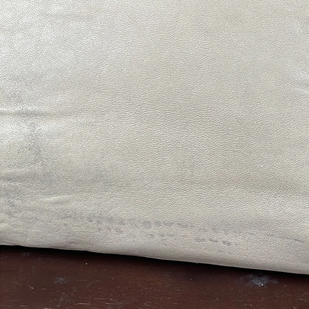 Nina Ricci Liane Leather Satchel Bag Top Handle Shoulder Strap Cream Ivory